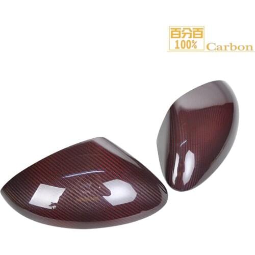 2 Pcs Glossy Carbon Fiber For Alfa Romeo Stelvio 2017-2020 Rear View Mirror Cover Trim Car Accessories Add on style