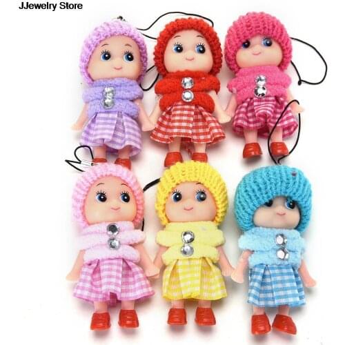 Hot Cute Fashion Kids Plush Dolls Keychain Soft Stuffed Toys Keyring Mini Plush Animals Key Chain Baby For Girls Women