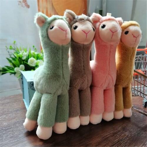 20cm Lovely Alpaca Plush Toy Japanese Alpaca Soft Stuffed Cute Sheep Llama Animal Dolls keychain Gift