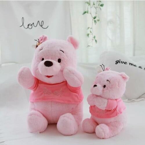 28/48cm Winnie Pooh bear plush toy cute Sakura Mr.Sander stuffed doll Girl room decoration gift for girlfriend birthday present
