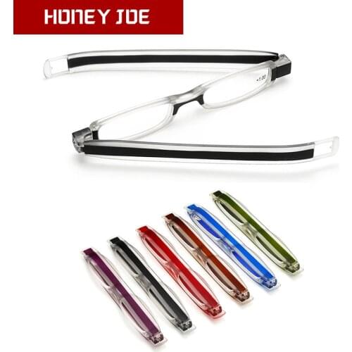 360 Degree Rotation Folding Reading Glasses Vintage Small Pocket Pen Style Diopter Men Women Foldable Reading Glasses 1.0 - 4.0