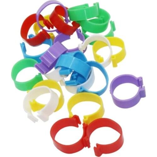 6 Colors 25mm Poultry foot ring Chicken duck Goose Buckle type Clip rings Chicken coop Farm equipment Feeding supplies 90 Pcs