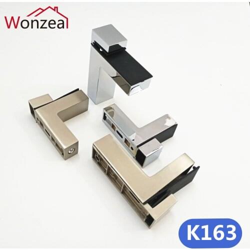 Chrome/Satin Adjustable Glass Clamp Solid Metal Wood/Glass Shelf Bracket Wall Mount Shelf Clamp Clip Furniture Hardware Fittings