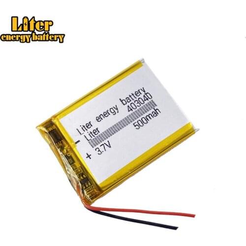 Best battery brand 403040 3.7V 500mAh Rechargeable Polymer Lithium battery for GPS Bluetooth Mp3 Mp4 Mobiles Backup power