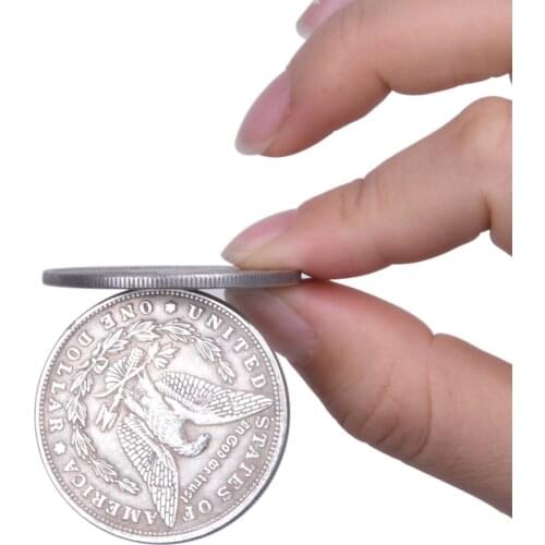 Magnetic Copper Morgan Dollar Coins Magic Tricks Close Up Magia Coin Appearing Vanishing Magie Illusion Gimmick Props Magicians