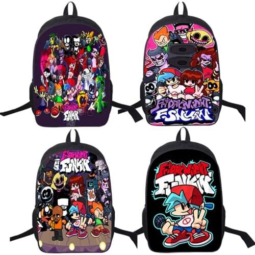 Cartoon Mochila Friday Night Funkin Backpack For Boys Girls Kids Anime Book Bags Schoolbags Students Back To School Bag Gifts