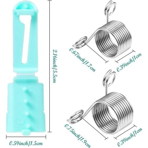 Finger Holder Set, 2 Pieces Adjustable Knitting Crochet Loop Rings with Metal a 87HA