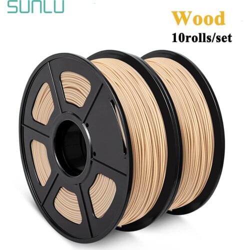 SUNLU Wood PLA 1KG 1.75MM 2Rolls 3D Printer Filament Close Wood Effect PLA Filament Good Toughness 3D Printing Materials