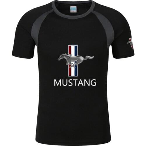 2021 New Summer Mens Mustang Custom Round Neck Comfortable Print Harajuku Slim Fit Casual Tops Sweatshirts Leisure T-shirts