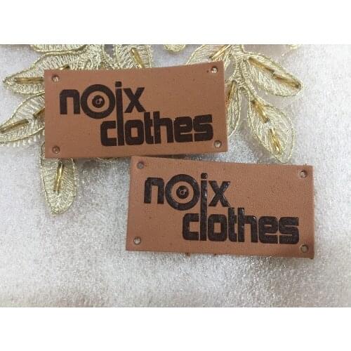 Custom leather labels in high quality for clothes / jeans / bags, artificial leather label, PU patches , debossed/engraved logo