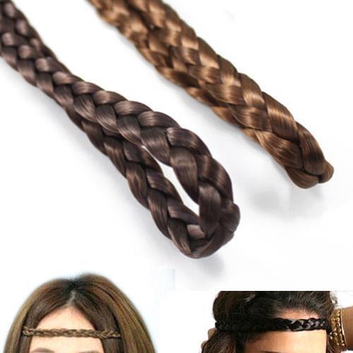 4 Colors Women Vintage Bohemian Forehead Twist Braided Stretch Elastic Headband Hair Band meisjes accesoires