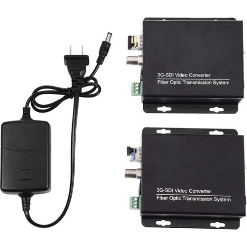 JYTTEK SDI Transmitter Receiver, 3G-SDI LC Fiber Optical Converter Video Audio Transmitter Receiver 1080P HD Display
