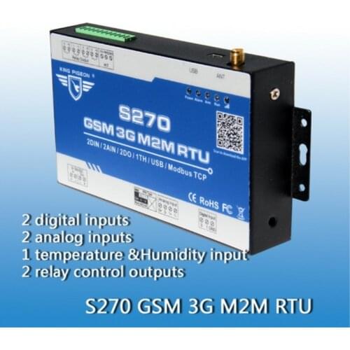 S270 GSM Controller for Remote GSM Control with 2AIN+DIN+Relay Output+ APP GSM Alarm System
