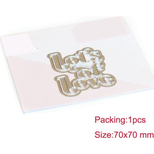LETS OF LOVE Metal Cutting Diary Dies And Stamps Stencils For Scrapbooking Stamps Embossing Mold Diy Paper Cards Make Albums