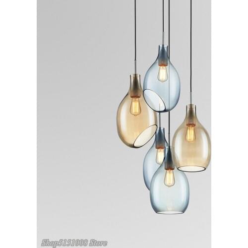 Nordic Glass Pendant Lights Danish Wine Bottle Pendant Lamps modern Living Room Bedroom Kitchen Hanging Lamp Decor Luminaire