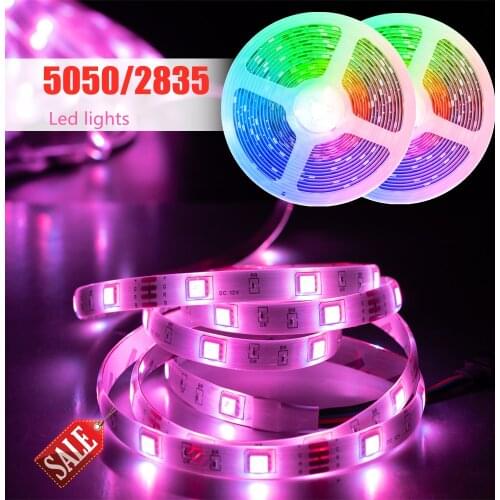 LED Strip Lights Waterproof Lamp Flexible Tape Diode luces led RGB 5050 2835 Neon 5M 10M DC12V For Festival Party Room Decor