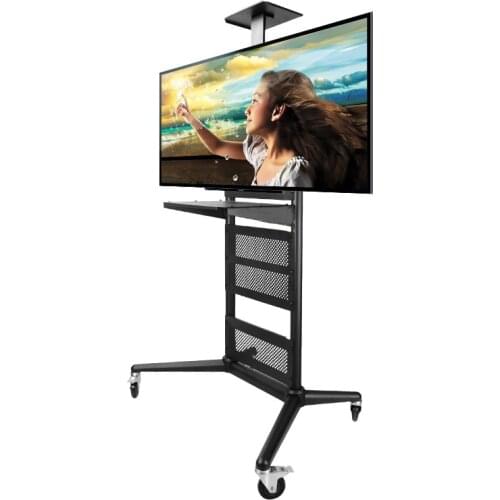 Super Quality 37-70 inch LED LCD TV Cart Plasma Display TV Mount Trolley with AV and Camera Holder Loading 120kgs