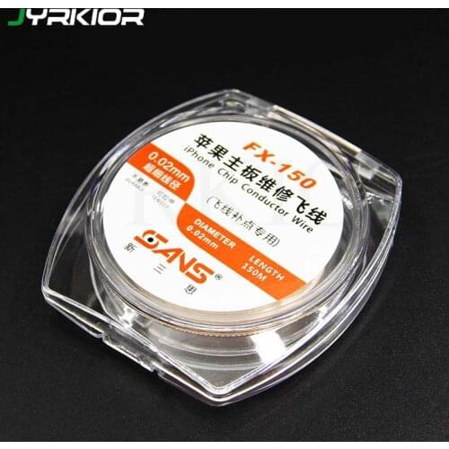 Jyrkior 0.02mm Thin Copper Insulated Jumper Conductor Wire for Electronics, Cellphone and Computer Logic Board Repair