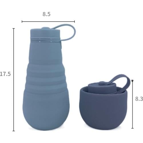 Outdoor Products Silicone Folding Cup 500ml Outdoor Travel Exercise Kettle Thermal Mug Sports water bottle warm cup