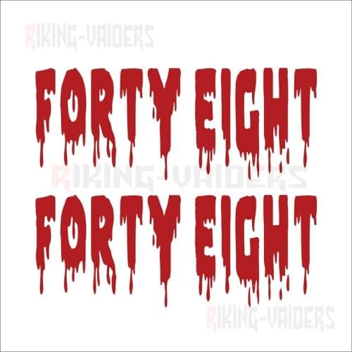 Custom Vinyl Decal Sticker BLOOD Letter Decals Fuel Tank Stickers For Harley Sportster XL1200X 48