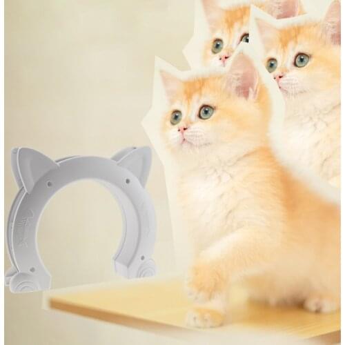 Interior Cat Door Smooth Cat Shaped Kitten Pet Door Pass Hole Play Toy