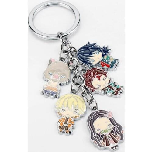 Japan Cartoon Demon Slayer kimetsu no yaiba Key Chain Cartoon Figure Keychain Accessories Pendant Keychains for Ladies