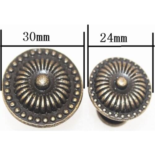 0mm /24mm Furniture drawer handles Antique Chinese Handle Door Hole round handle Wholesale