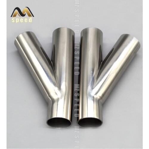 1pcs 304 stainless steel sanitary grade type three-way welded pipe universal exhaust pipe welded muffler connection pipe fitting