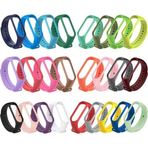 1Pcs Strap For Xiaomi Mi Band 5 Silicone Wristband Bracelet Replacement For Xiaomi Band 5 MiBand 5Wrist Color Soft Strap