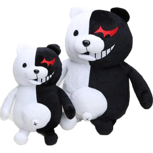 10PC Dangan Ronpa Super Danganronpa 2 Monokuma Black Bear Plush Toy Soft Stuffed Animal Dolls Birthday Gift for Children
