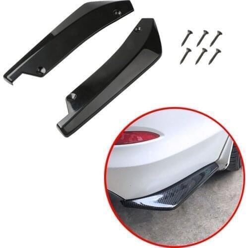 2PCS Car Rear Bumper Lip Diffuser Splitter Canard Spoiler Protector For Ford Focus Fusion Escort Kuga Ecosport Fiesta Falcon