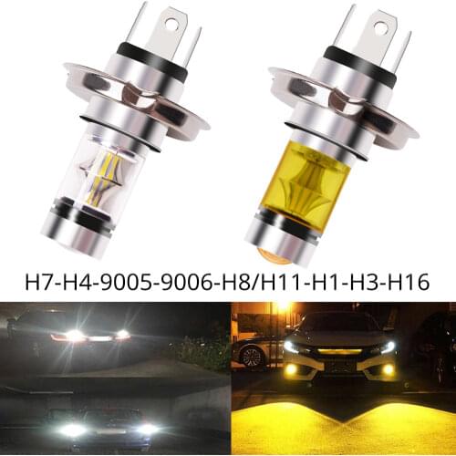 2x 1156 1157 H4 H7 H8 HB4 H16 100W 20SMD Car Brake Led Turn Signal Reversing Light Turn Signal Fog Light H4 Lens Car Headlight