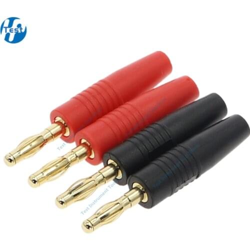 4pcs New 4mm Plugs Gold Plated Musical Speaker Cable Wire Pin Banana Plug Connectors
