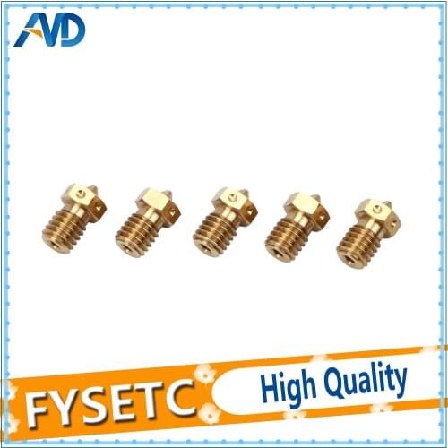 5pcs Super Quality 3D Printer Nozzle V6 Nozzles For 3D Printers Hotend 3D Nozzle E3D Nozzles Titan J-head Extruder 1.75mm Fila