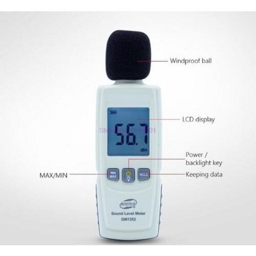 50PCS Mini Sound level meters Decibel meter logger Noise Audio detector Digital Diagnostic-tool Automotive Microphone