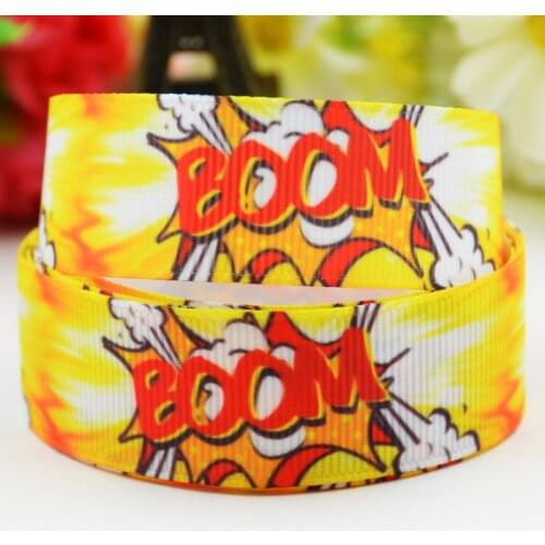 22mm 25mm 38mm 75mm Ruban satin explosion cloud Cartoon printed Grosgrain Ribbon party decoration 10 Yards X-01787