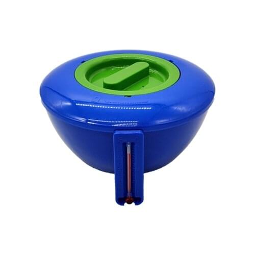 7 Inch Swimming Pool Floating Chemical Chlorine/Bromide Tablet Dispenser with Thermometer Automatic Applicator Pump