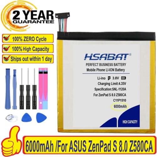 Top Brand 100% New 5200mAh C11P1510 Battery for ASUS ZenPad S 8.0 Z580CA Tablet PC Batteries