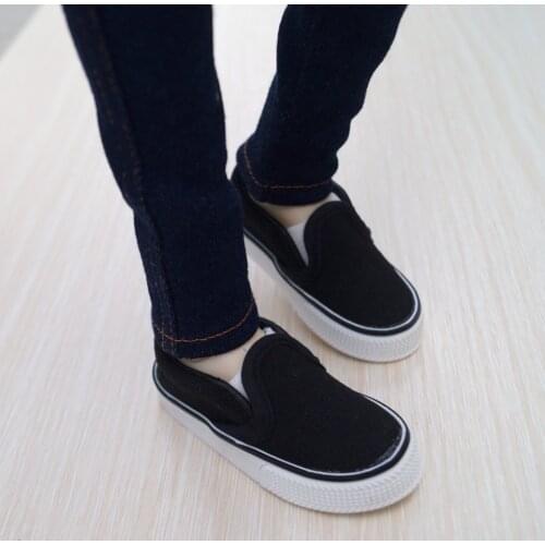 BJD SHOES Black Canvas Shoes Sports Flats For 1/4 1/3 Sd17 70cm 17" 44cm Tall MSD SD DK DZ AOD DD Doll HEDUOEP