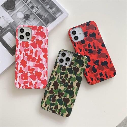 Ottwn Camouflage Leopard Grain Phone Case For iPhone 11 Pro 12 Pro Max Mini X XR XS Max 7 8 Plus SE2020 Shockproof Hard PC Cover