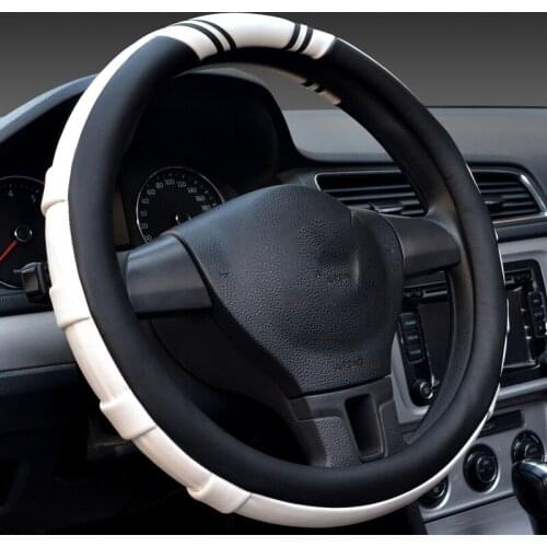 Designer Leather Steering Wheel Covers Case Soft Auto Wheels Handle Cover Interior Accessories For Sport Car Honda Ford BMW