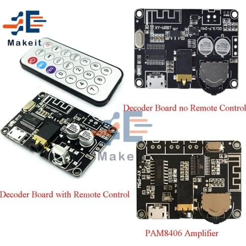 DC 3.7-5V Stereo Bluetooth 5.0 Audio Receiver Amplifier MP3 Lossless Decoder Board Wireless Music Module with Remote Control 3W