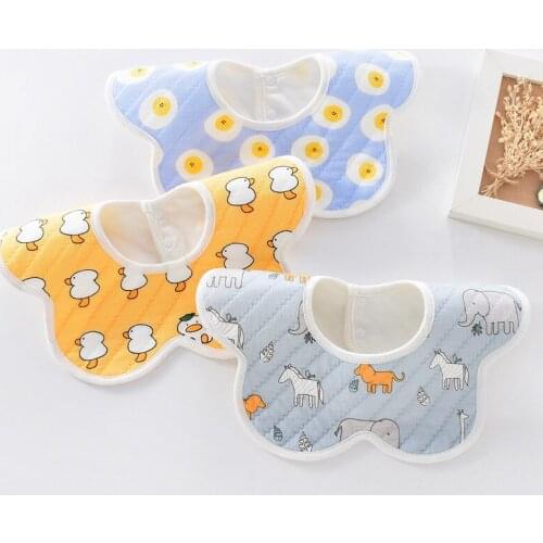 Baby Bids Newborn Burp Cloths Adjustable Rotating Boy Girl 3PCS Soft Cotton Cartoon Print Cute Feeding Saliva Towel Infant Stuff
