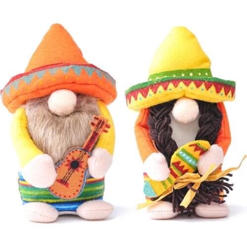 Fiesta Gnome Couple Cinco de Mayo Tomte for mexican Taco Tuesday Elf Dwarf M17D