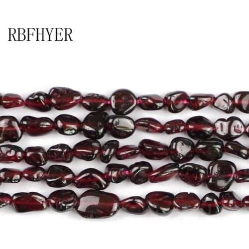 Garnet Beads Nature Lrregular Gravel Beads 4mm~7mm Chips Loose beads For Jewelry Making DIY bracelet Necklace Accessories