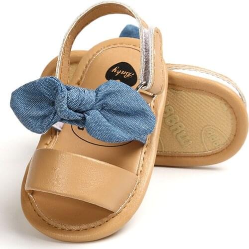 Newborn Infant Baby Girls Princess Shoes Bowknot Toddler Summer Sandals PU Non-slip Shoes for Kids Baby Boys Sport Shoes 0-18M