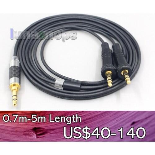 LN007141 2.5mm 3.5mm 4.4mm XLR Black 99% Pure PCOCC Earphone Cable For Sony MDR-Z1R MDR-Z7 MDR-Z7M2 With Screw To Fix