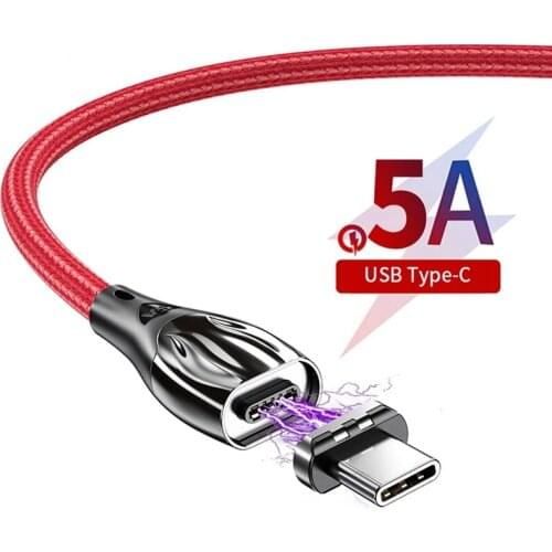 40W SuperCharge Magnetic Type C Cable 5A Magnetic USB C Cable 30W Magnetic Charger Wire for Xiaomi 9 10 Pro Ultra Huawei Mate 40