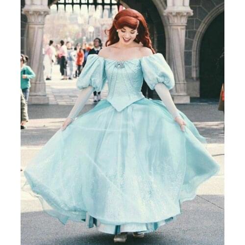 2020 New blue victorian Halloween Cosplay dress Colonial Georgian Renaissance Gothic Historical dress D-0429