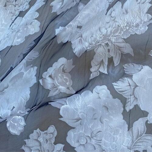 NW62 Summer Dark Blue Pleated Gauze Hard Mesh Fabric/Fashion Gauze Clothe/Modelling DIY Materials/Designer Clothes Fabric